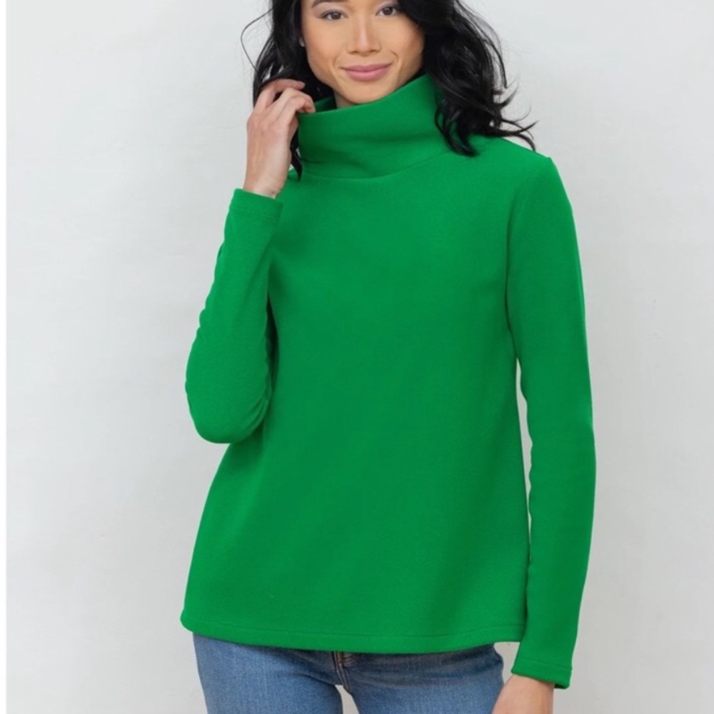 ⭐️Dudley Stephens Greenpoint turtleneck in Kelly green Terri fleece ⭐️